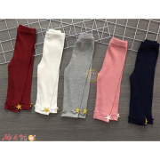 Quần legging thun gân đính ngôi sao