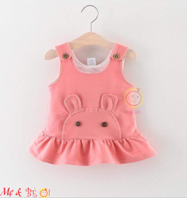 Đầm yếm gấu cực yêu cho bé gái