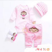 Set body suit tay dài set 4 món bé gái