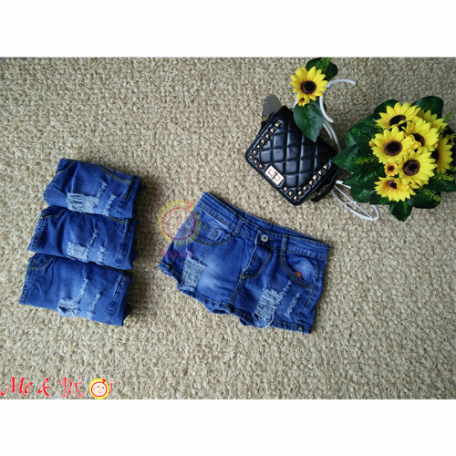 Váy giả quần short jean cho bé gái