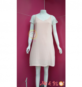 Đầm yếm 2 dây voan kèm áo ren