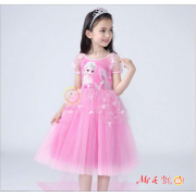 Đầm công chúa elsa kèm choàng lưới cho bé gái