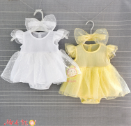 Body suit kèm băng đô nơ cho bé gái