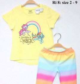 Đồ bộ lửng bé gái in hình ngựa bony đáng yêu
