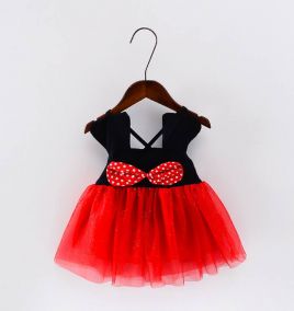 Đầm nhí Mickey 2 dây cho bé gái