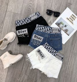 Quần short jean Dior cho bé gái