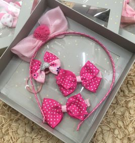 Set hộp quà cài và kẹp hộp xám