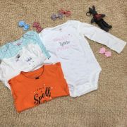 Set 4 bodysuit dài tay cho bé gái