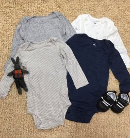 Set 4 bodysuit dài tay cho bé trai