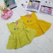 Đầm xô tay cánh tiên thêu hoa