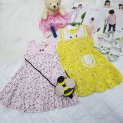 Đầm sát nách họa tiết xinh xắn