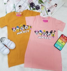 Đầm thun suông Mickey