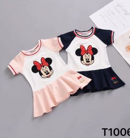 Đầm thun nhí Mickey bé gái