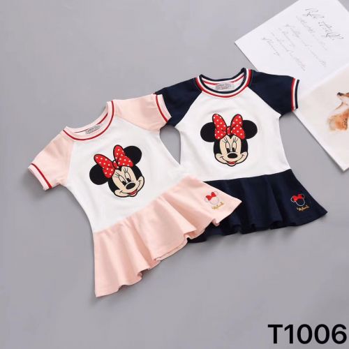 Đầm thun nhí Mickey bé gái