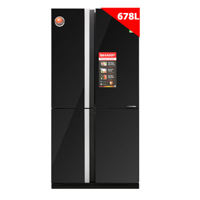 Tủ lạnh Sharp Inverter 678 lít SJ-FX688VG-BK