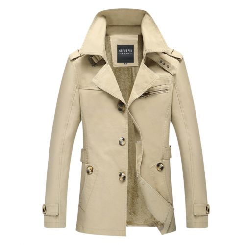 Áo Trench coat nam lót nỉ giữ ấm GF