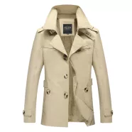 Áo Trench coat nam lót nỉ giữ ấm GF