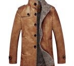 Jacket da nam vân cá sấu lót nỉ GF