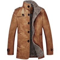 Jacket da nam vân cá sấu lót nỉ GF