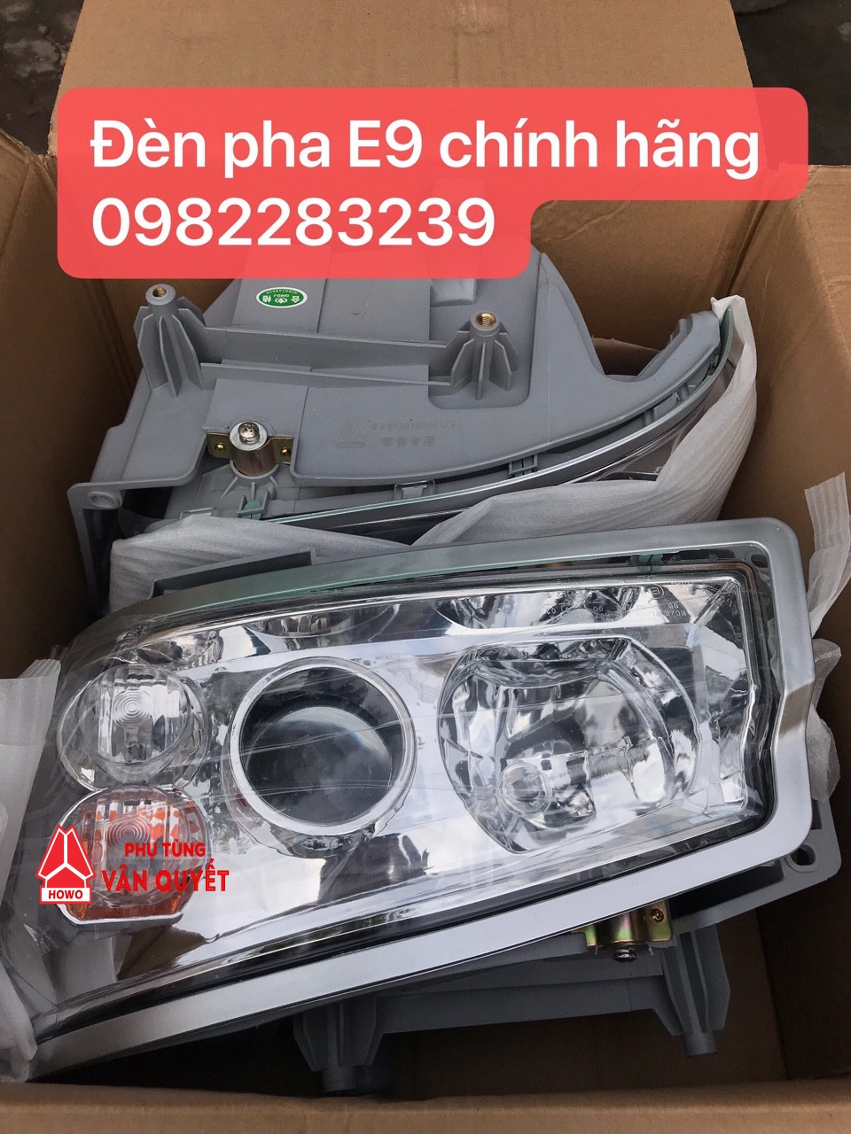Đèn pha howo E9 chính hãng
