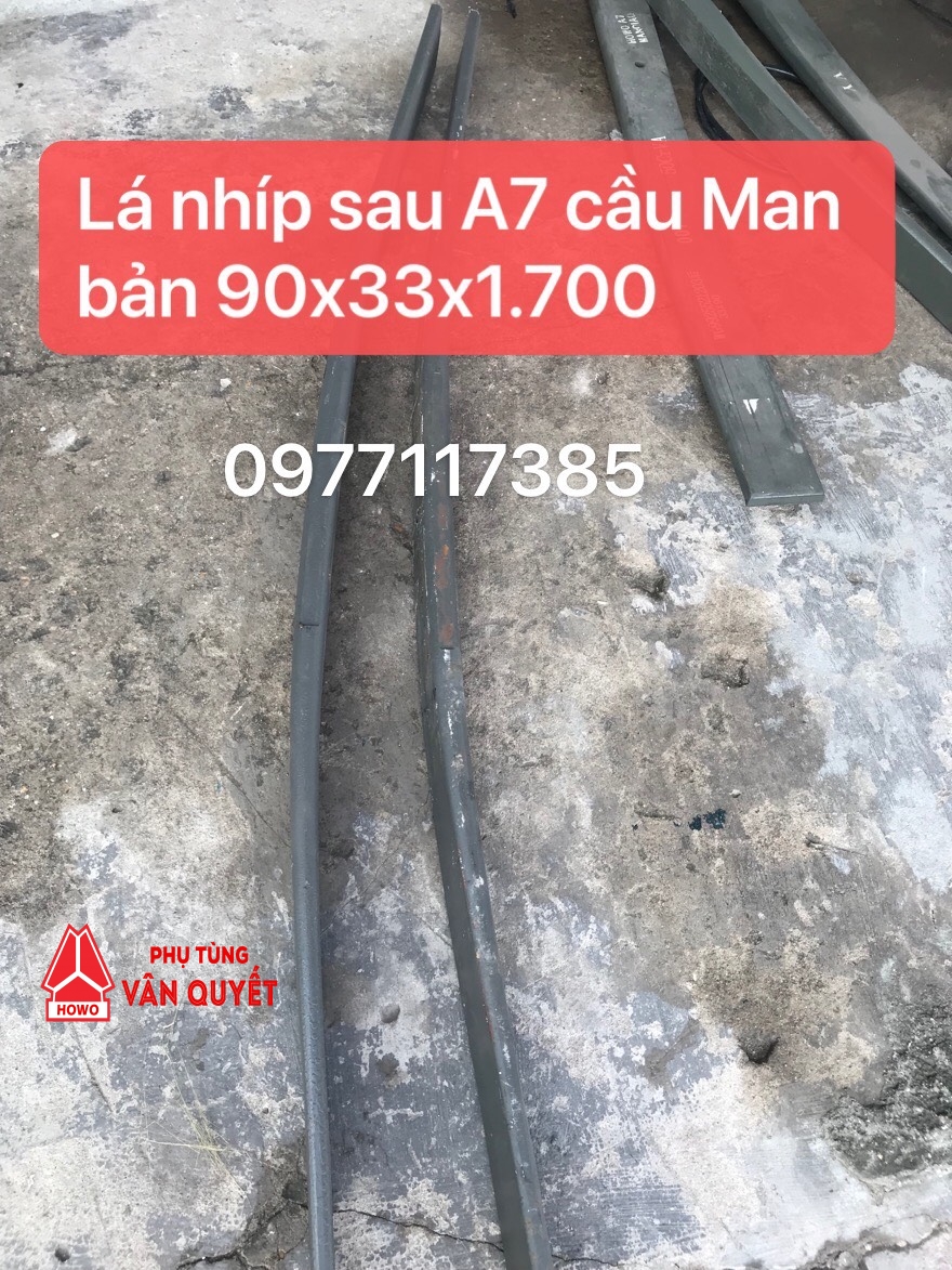 Lá nhíp sau xe A7 cầu Man bản 90x33x1700