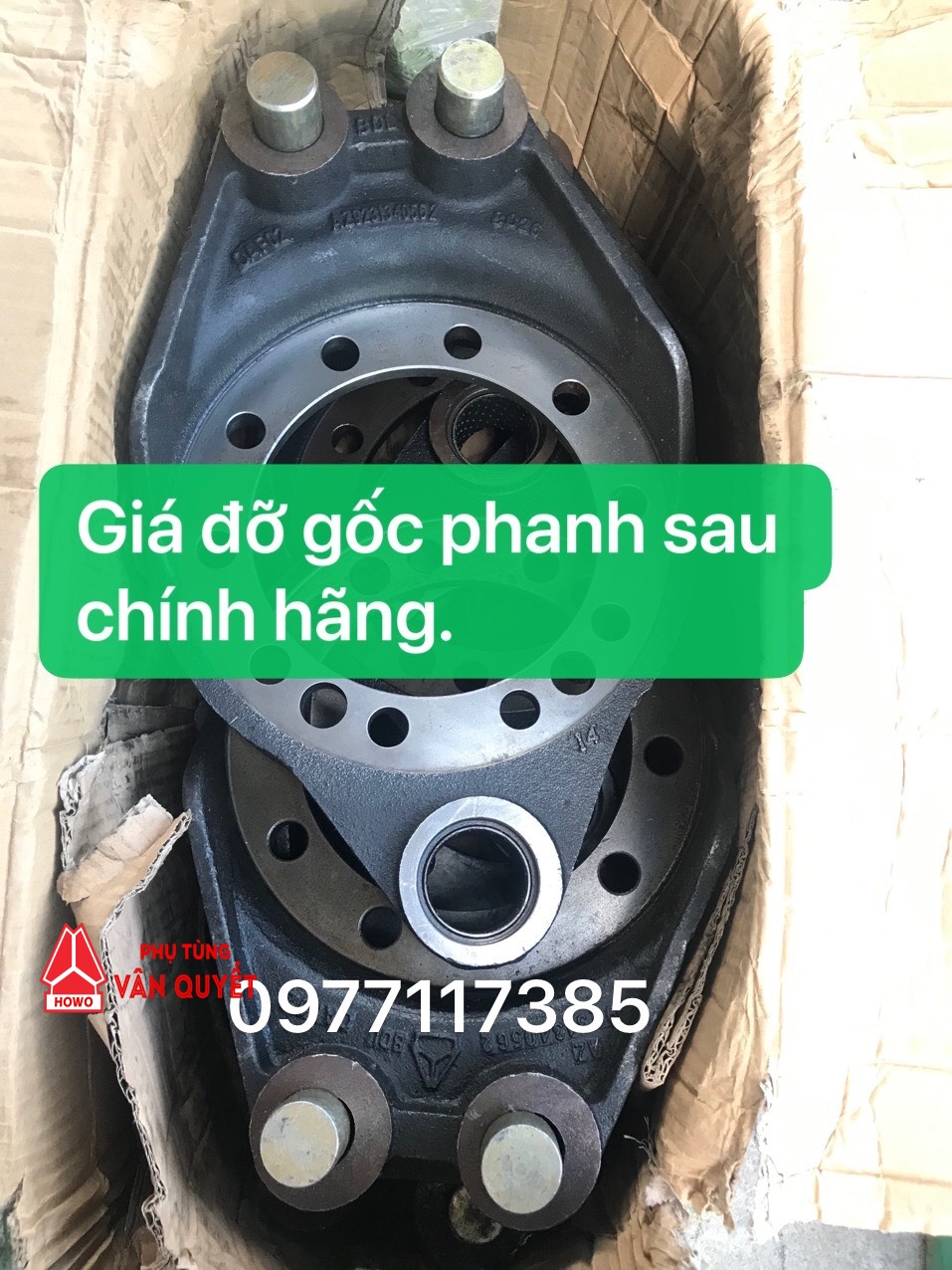 Giá đỡ guốc phanh, Mâm dừng phanh sau howo chính hãng