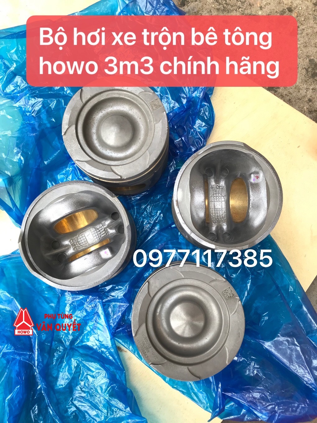 Bộ hơi, séc măng động cơ MC 05 xe trộn howo 2 chân