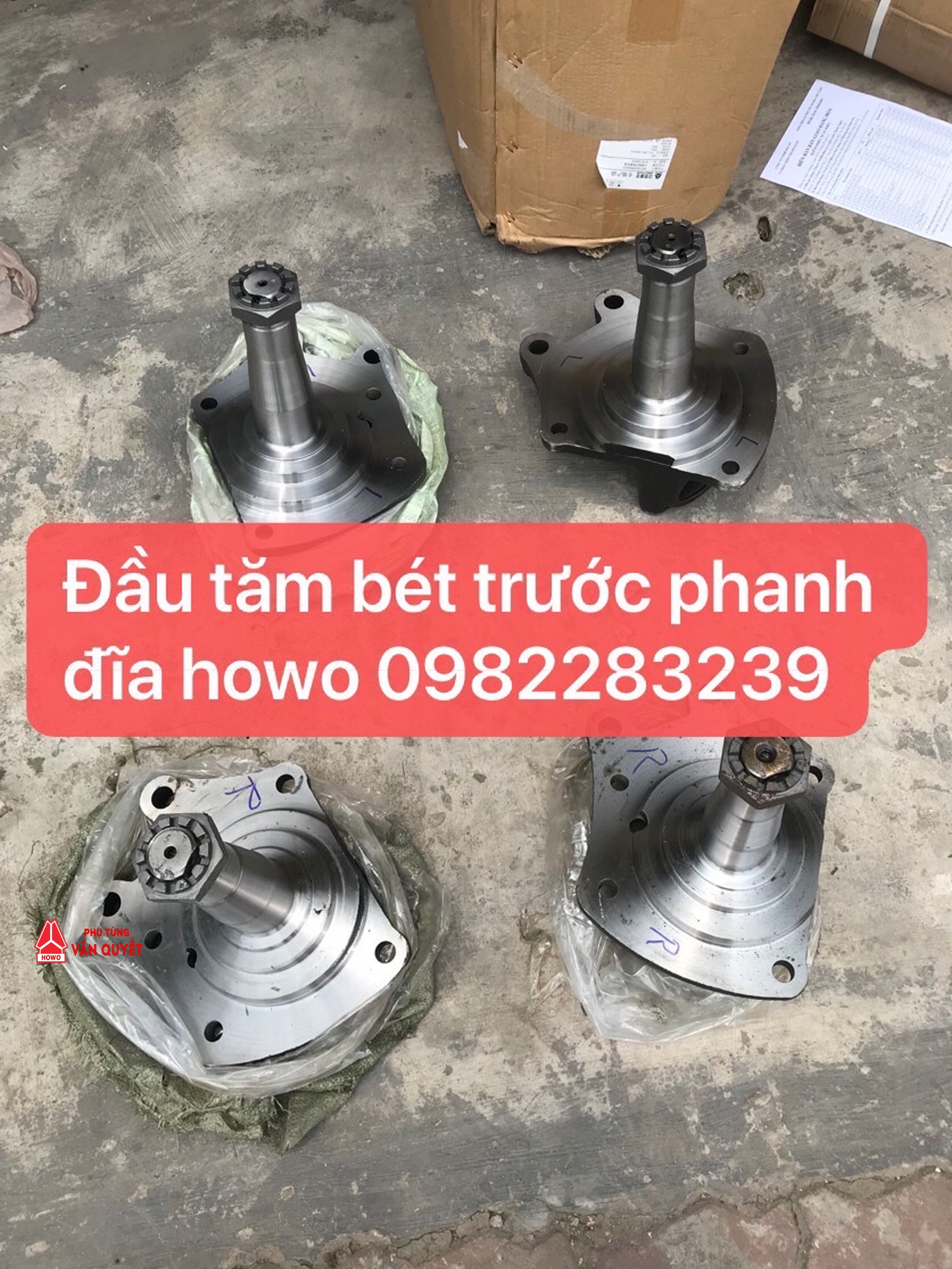 Đầu tăm bét trước xe trộn howo 336 phanh đĩa trục phi 42