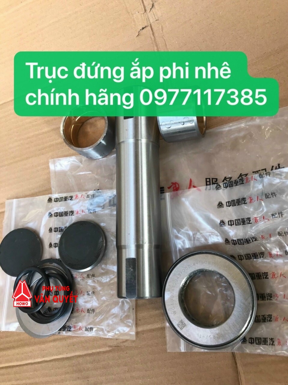 Trục đứng ắc phi nhê phi 42 howo, A7, T5G chính hãng