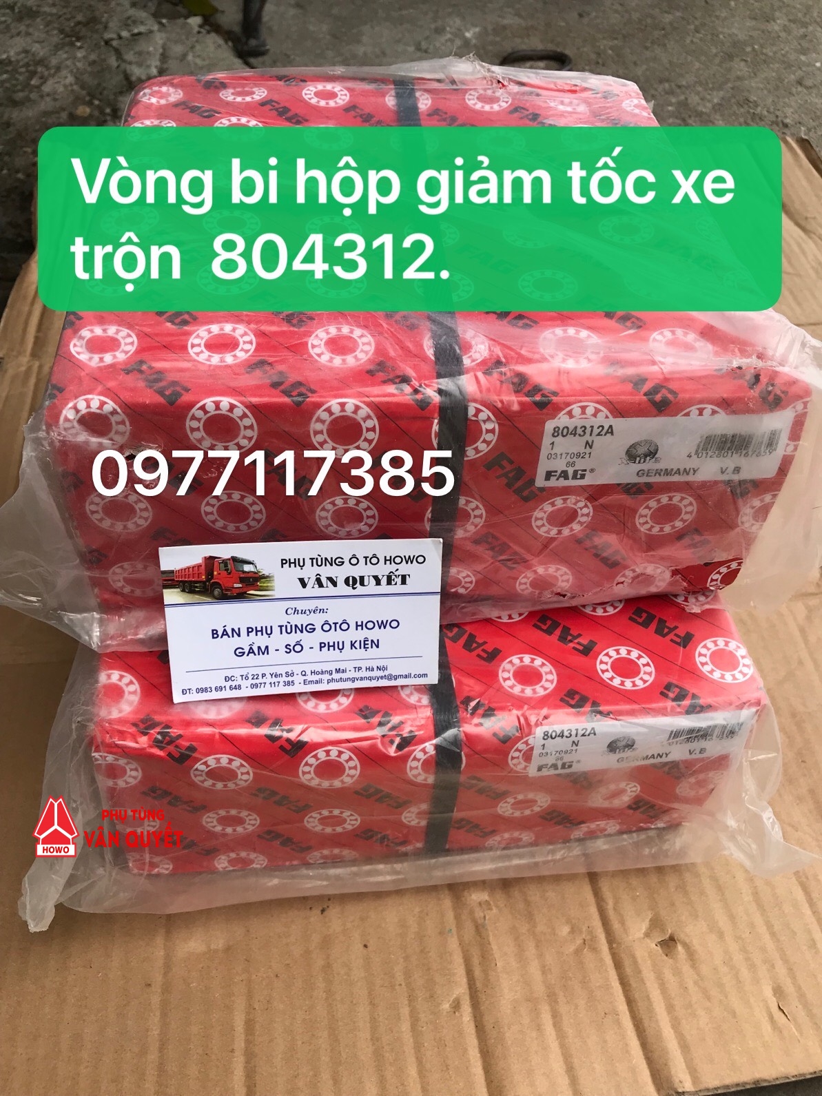 Vòng bi bạc đạn FAG 804312 hộp giảm tốc xe trộn bê tông