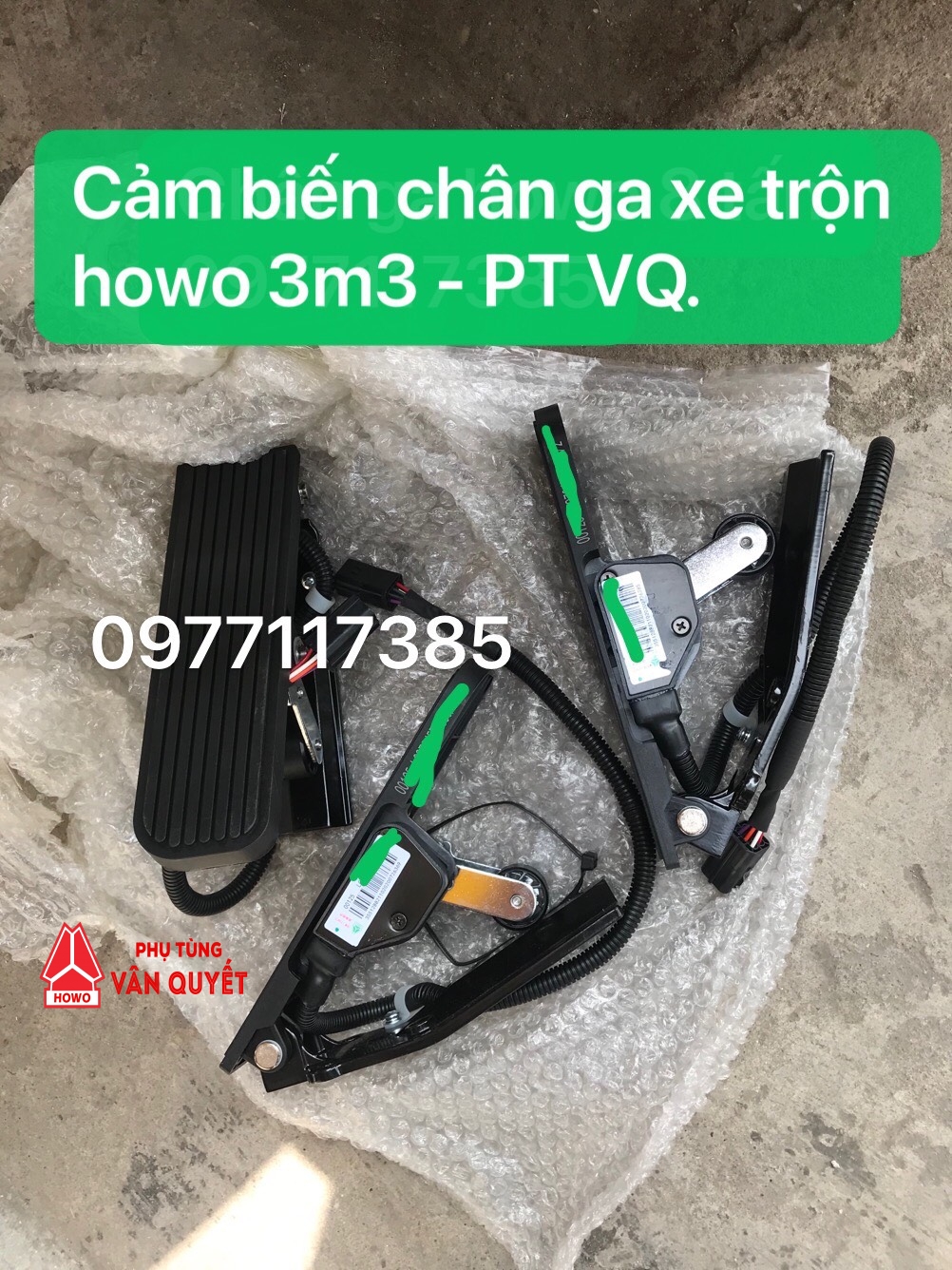 Cảm biến, Chân ga giện LG97044570050/2 xe trộn howo 3m3 5m3 6m3