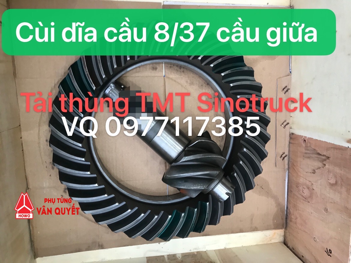 Cùi dĩa Vành chậu cầu giữa 8/37 xe tải thùng 336 TMT Sinotruck cầu Man