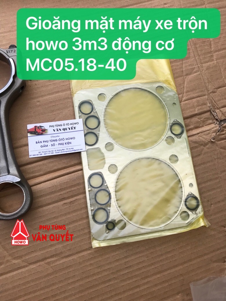 Gioăng mặt máy động cơ MC05.18 xe howo Sinotruck 2 chân