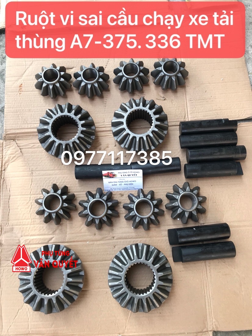 Bánh răng ruột vi sai cầu chạy xe tải thùng A7-375, xe thùng 336 TMT Sinotruk