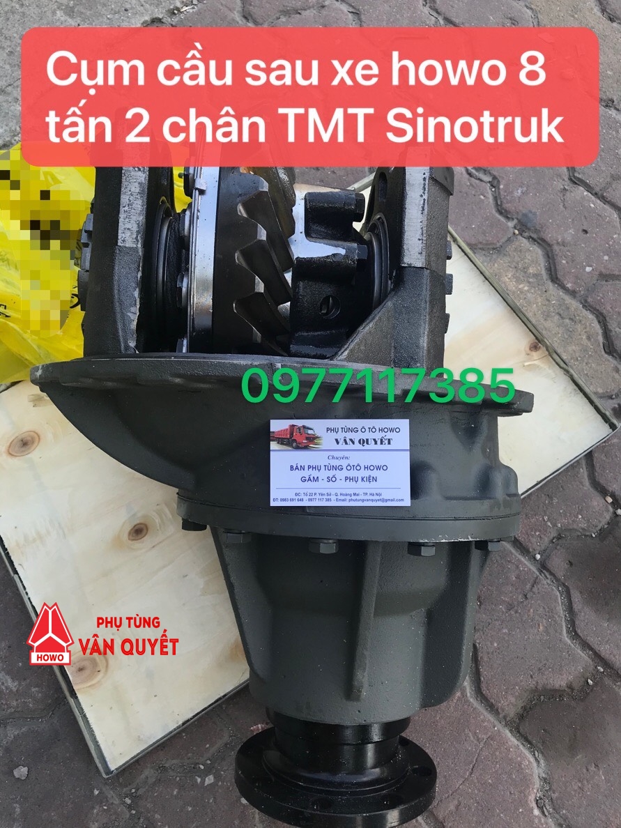 Bộ đùm cầu sau xe howo 8 tấn 2 chân TMT Sinotruk AZ9231320743