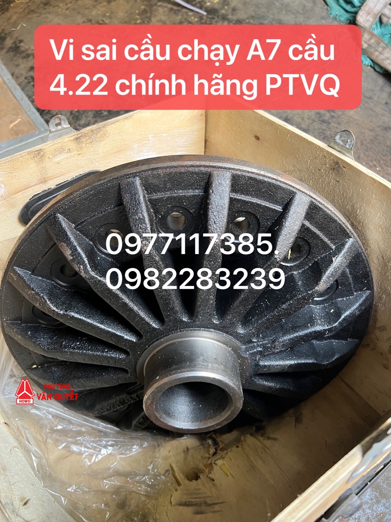 Bộ vi sai cầu chạy tổng thành xe đầu kéo A7 cầu 4.22