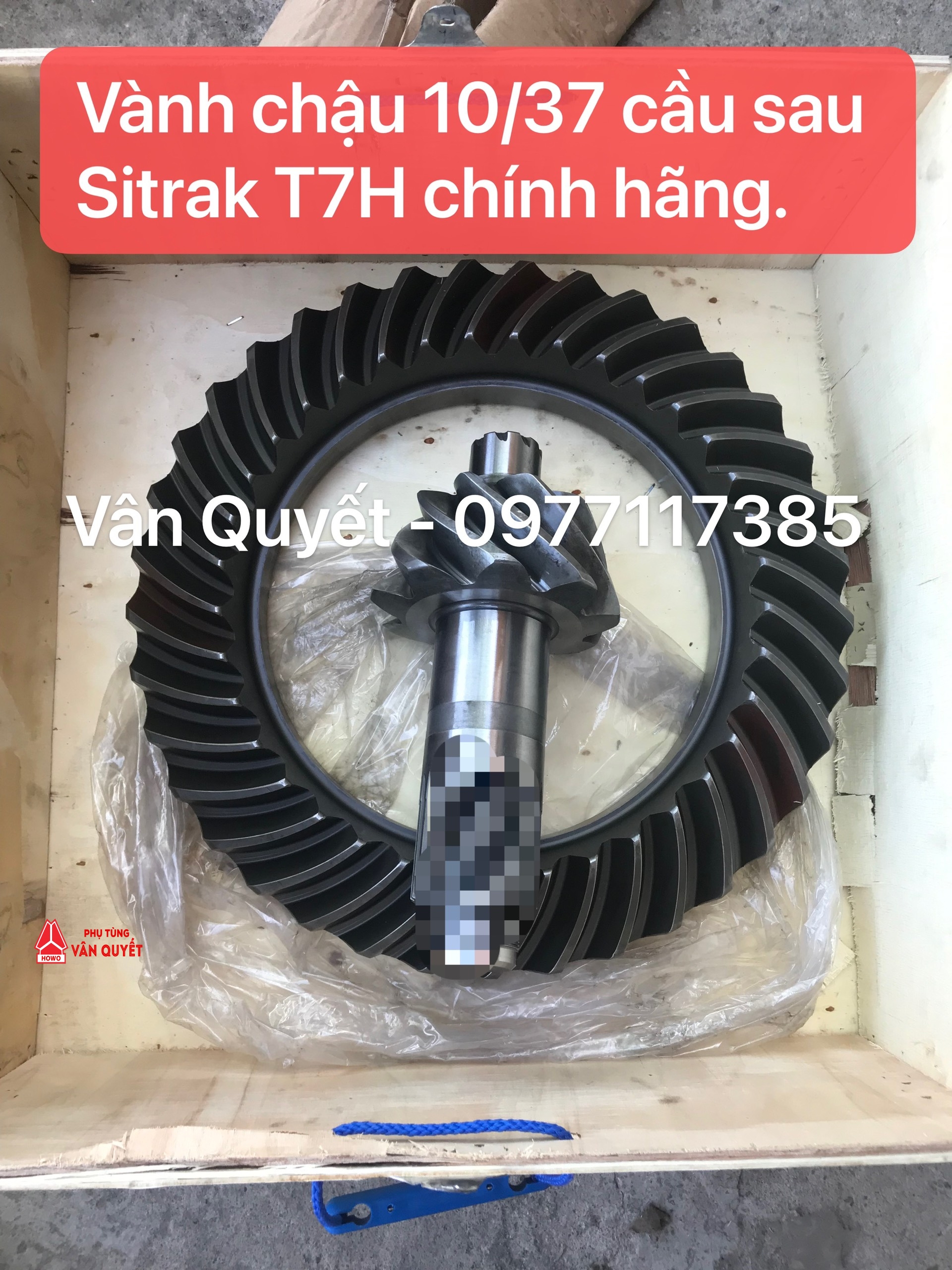 Vành chậu 10/37  cầu sau Sitrak T7H chính hãng