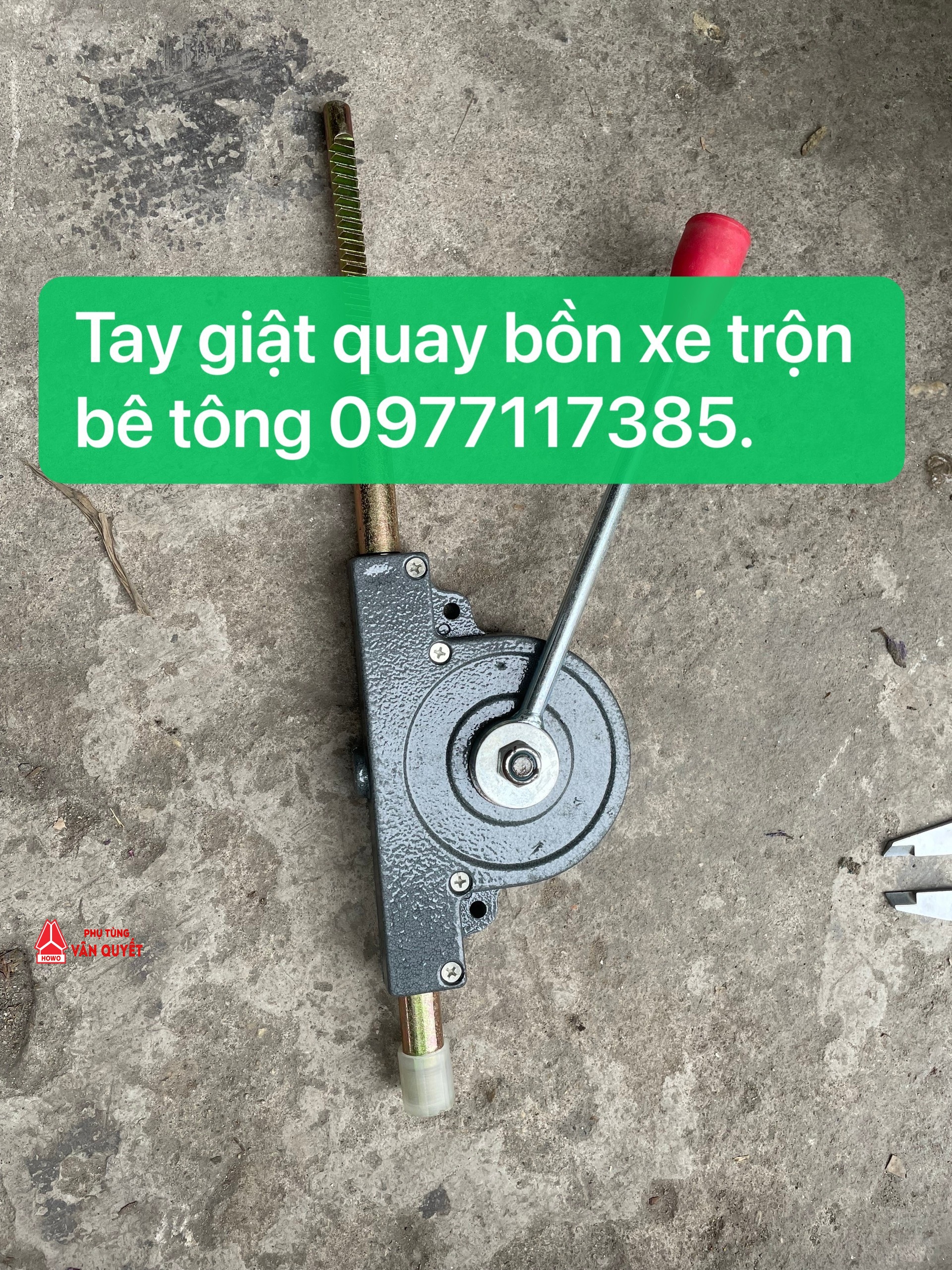 Tay gạt quay bom xe trộn, tay giật bom xe trộn, tay đảo chiều quay bồn xe trộn bê tông.