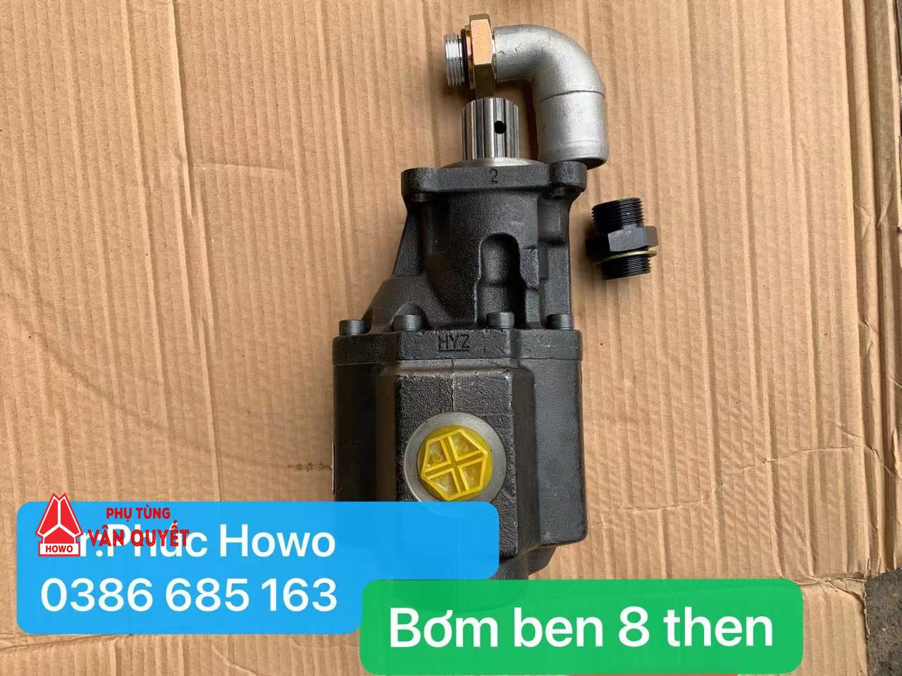 Bơm ben howo 8 then hyva