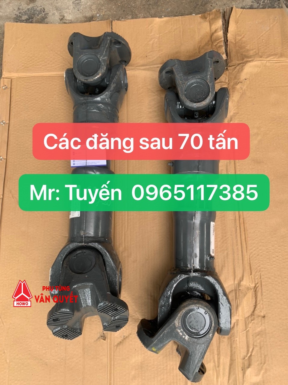 Các đăng cầu sau howo 70 tấn