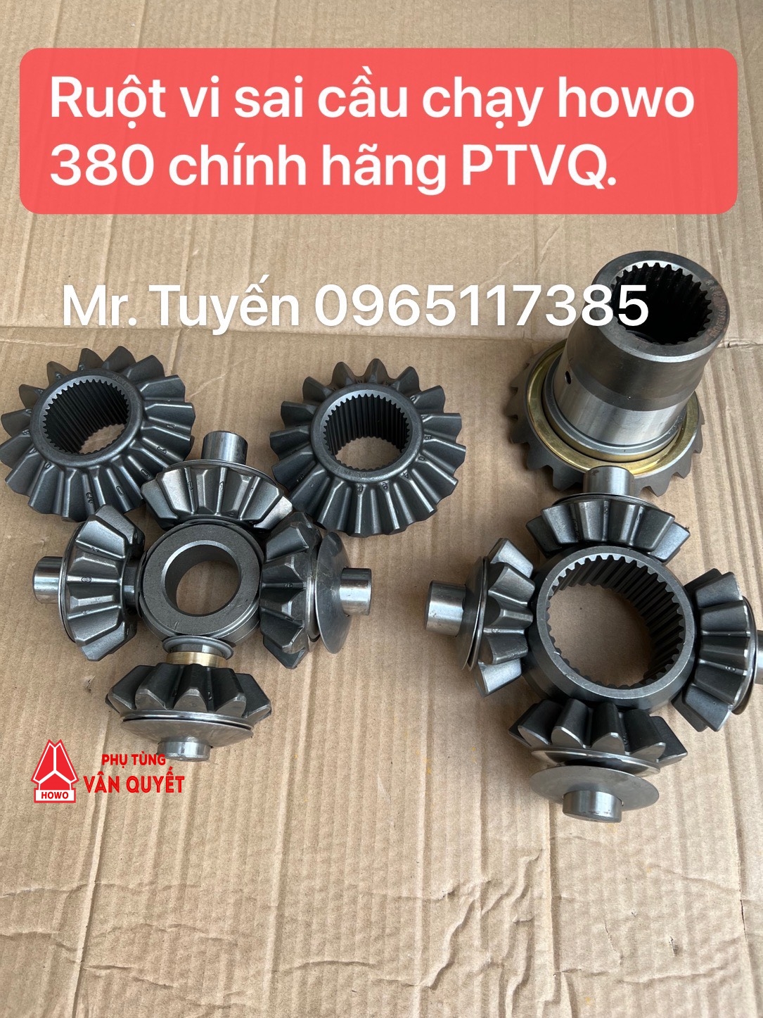 Vi sai cài cầu, ruột vi sai cài cầu, vi sai cầu chạy, ruột vi sai cầu chạy, vành chậu quả dứa howo cầu to, cầu nhỏ.