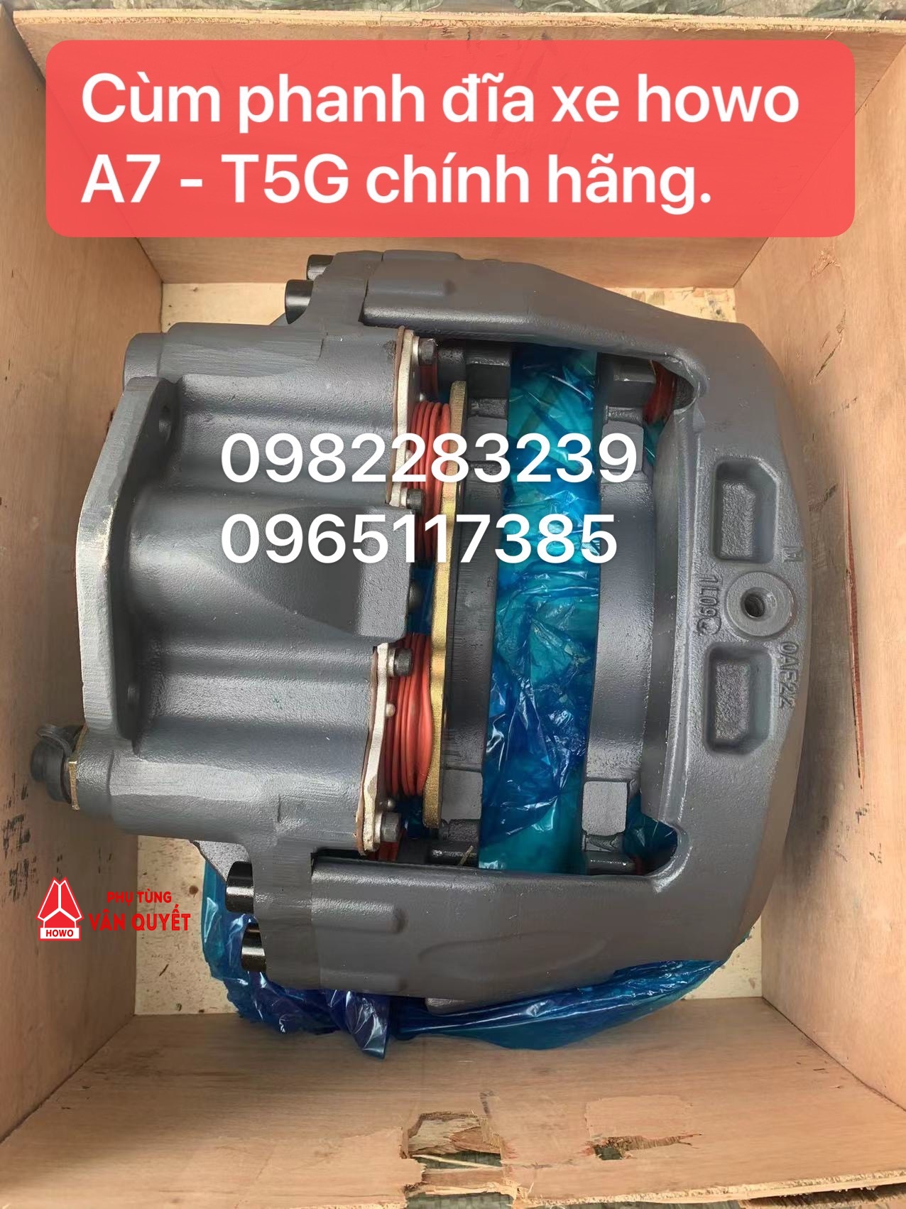Bán cùm phanh đĩa xe howo A7, T5G, bán các loại má phanh đĩa xe howo, moay ơ phanh đĩa, đĩa phanh, tăm bét phanh đĩa.