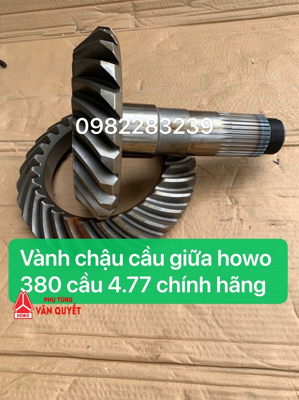 Vành chậu, cùi đĩa cầu 4.77 xe howo 380 chính hãng