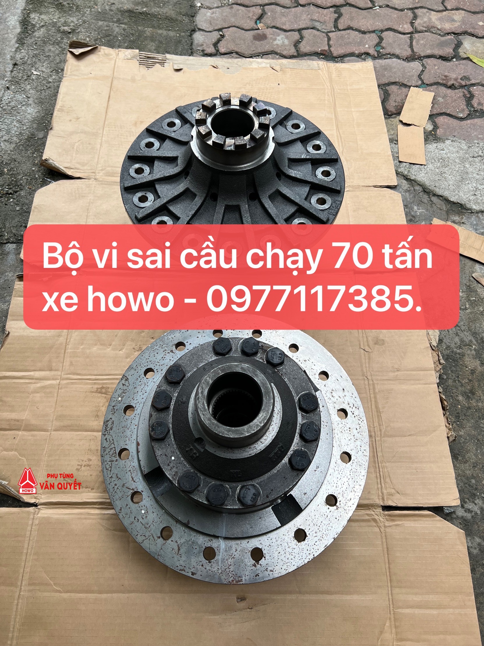 Bộ vi sai cầu chạy xe howo 70 tấn