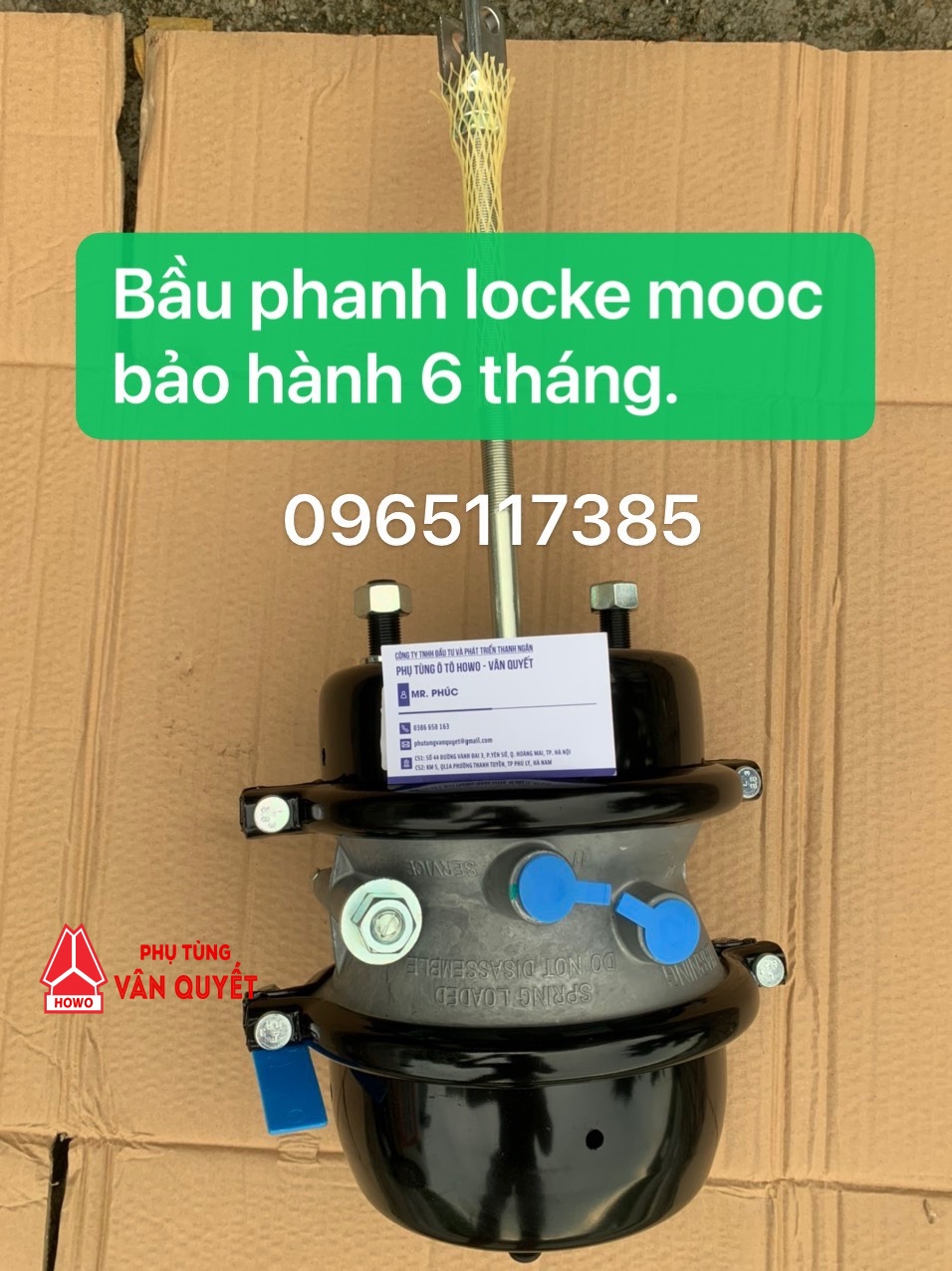 Bầu locke phanh mooc bảo hành 6 tháng. Bầu locke xe howo A7