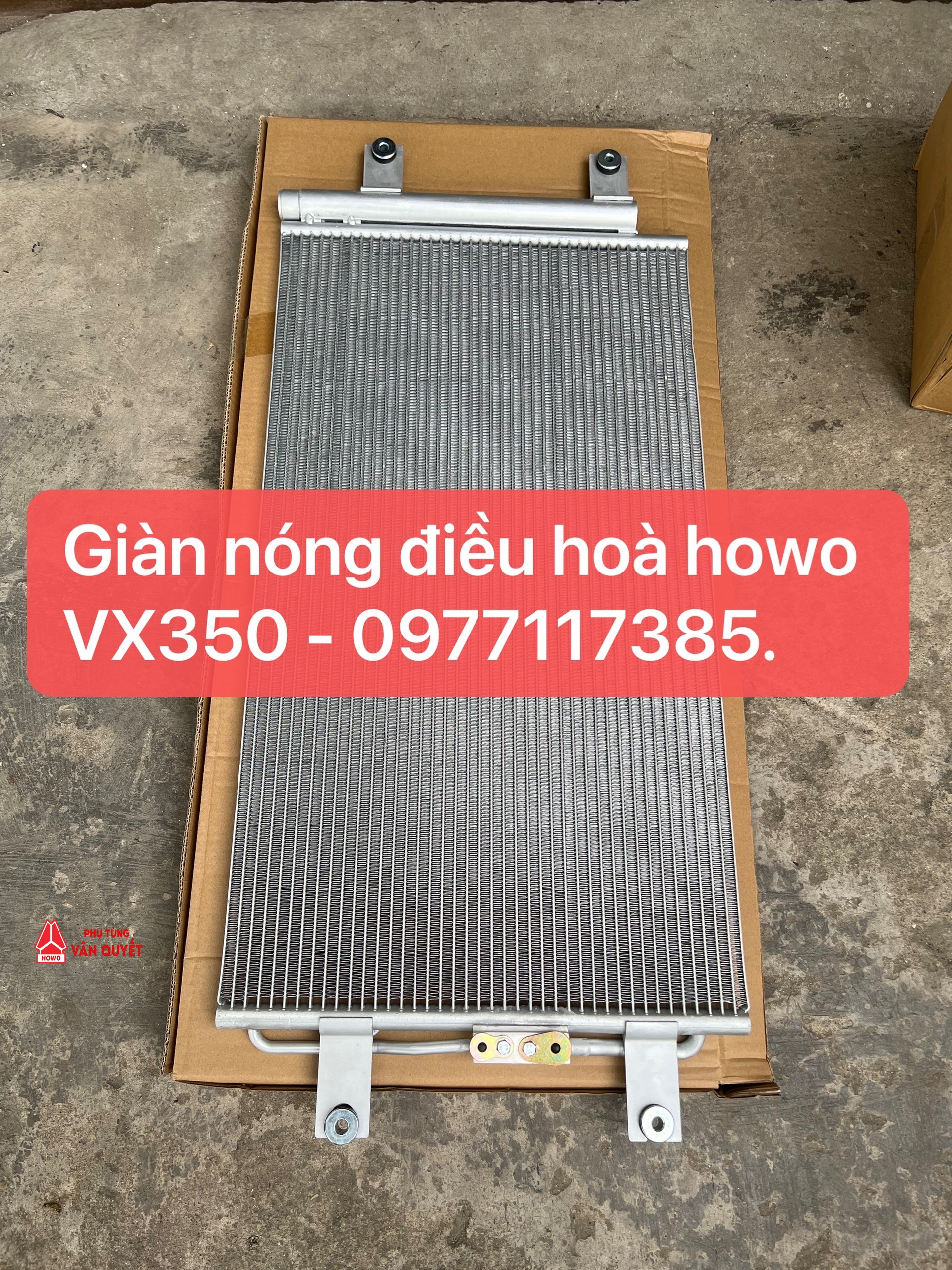 Dàn nóng điều hòa xe Howo VX350, VX400, VX450, TX400. dàn nóng howo 340, 336, 371, 375, 380. A7 375, 380, 420, T5G, T7H