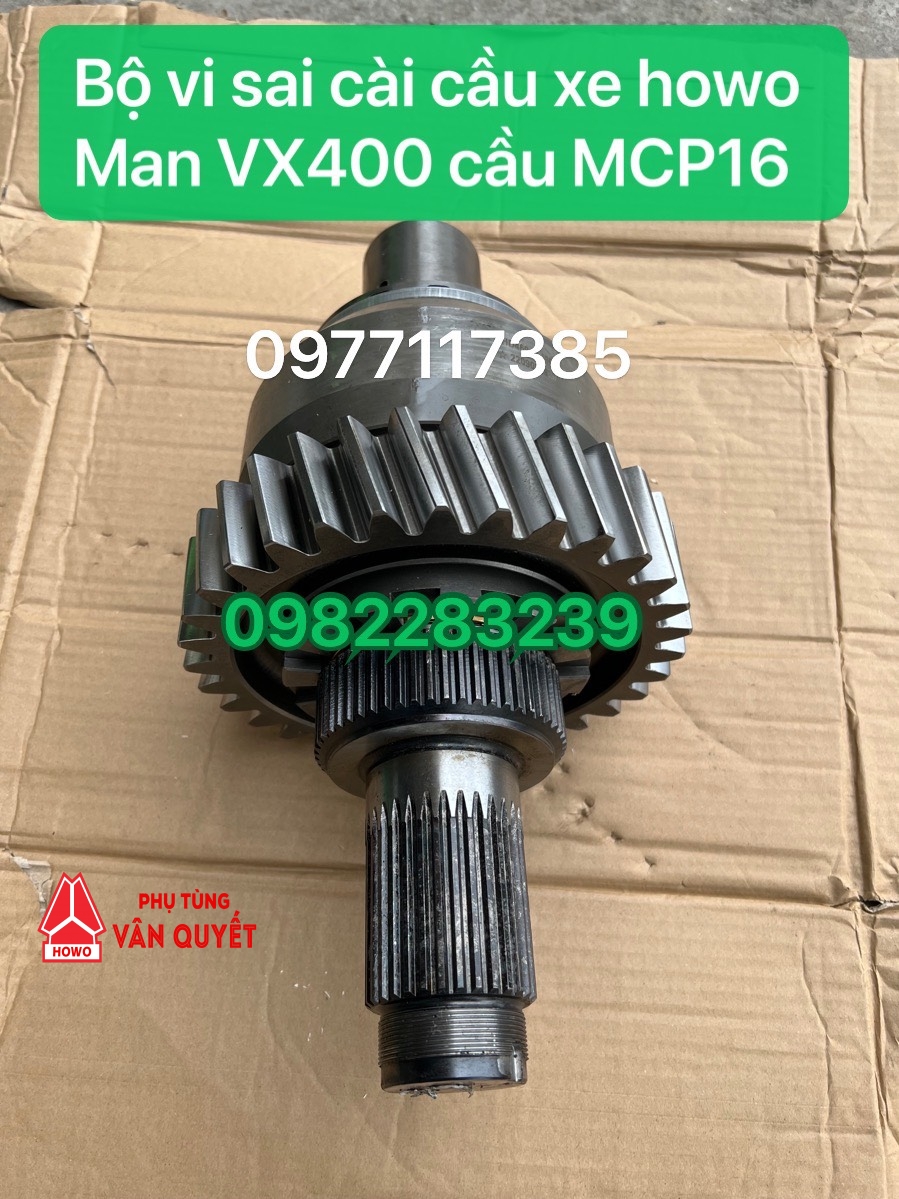 Bán bộ vi sai cài cầu con lợn, vi sai cầu chạy, vi sai cầu sau lắp xe howo Man VX400, VX350, TX400 cầu Man MCP16