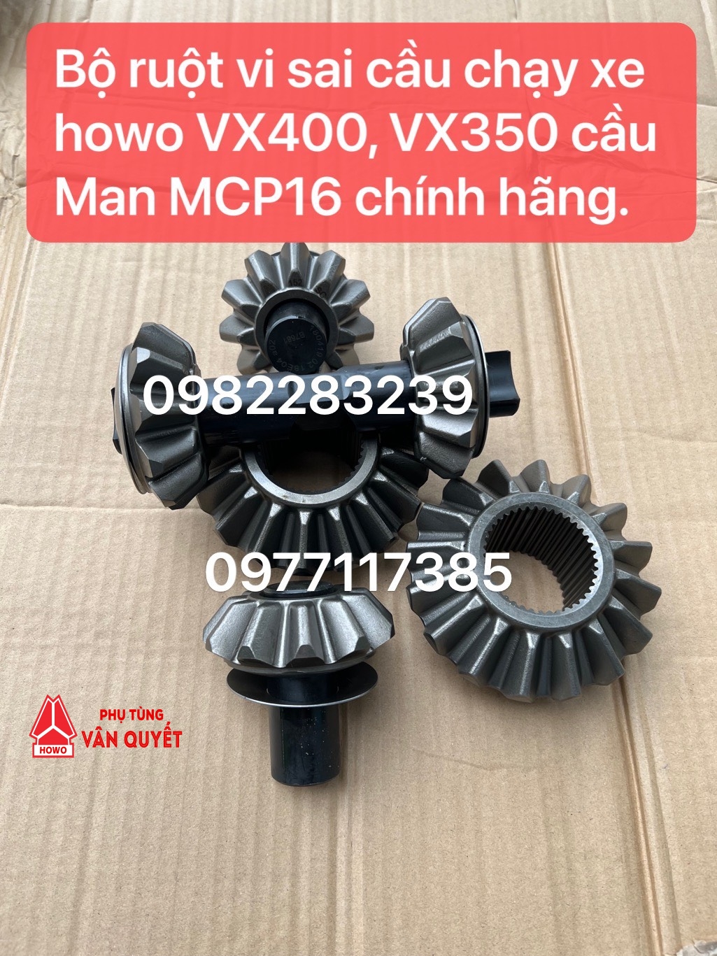 Bán bộ bánh răng ruột vi sai cầu chạy ( cầu giữa ) xe howo Man VX400, VX350, TX400 cầu Man MCP16