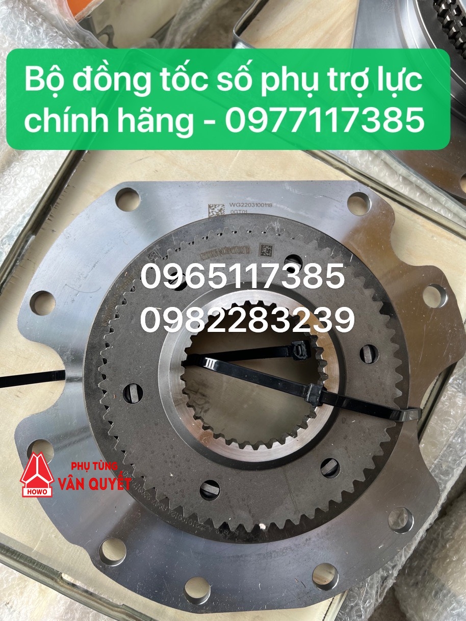 Bán bộ đồng tốc số phụ xe howo A7 hộp số trợ lực, hốp cơ chính hãng. WG2203100118, WG2203100006, WG2203100005