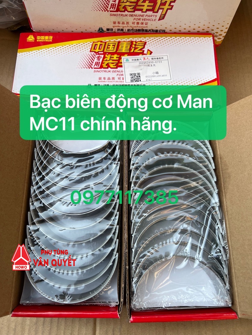 Bạc biên cos 0 động cơ MC11, Bạc balie cos 0 MC11. Lắp cho xe Sitrak, T5G, TX, VX.